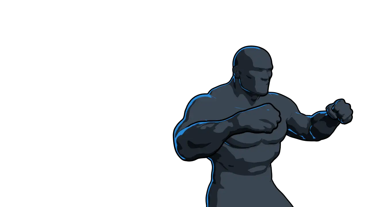 EQ 1 Fighting Dummy. Close on the head and the raised guard.
